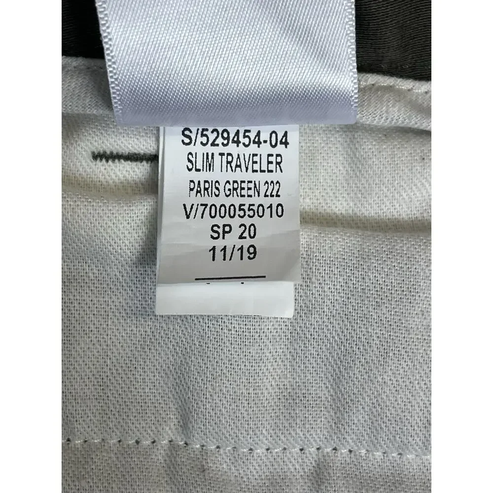 Banana Republic‎ Pants Mens 38x32 Paris Green Traveler Slim Fit High Rise Preppy